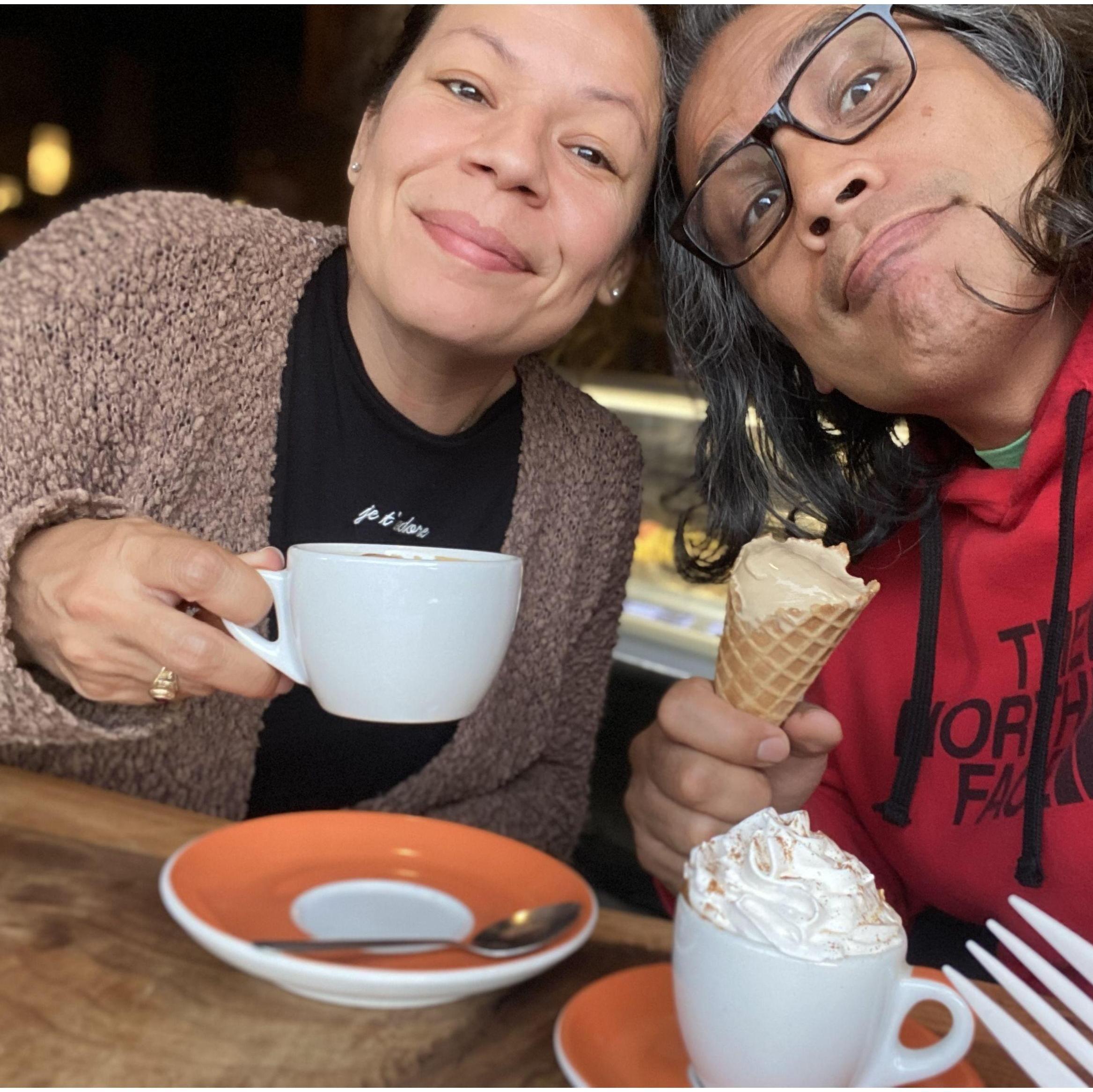 A little bit of Italian Coffee with Gelato on a fine weekend in SD.