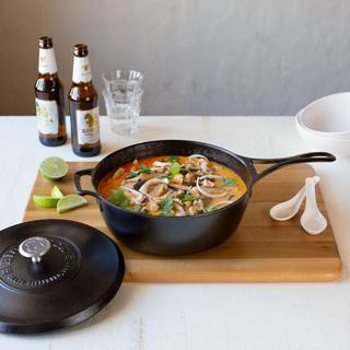 Blacklock Triple Seasoned Deep Skillet with Lid