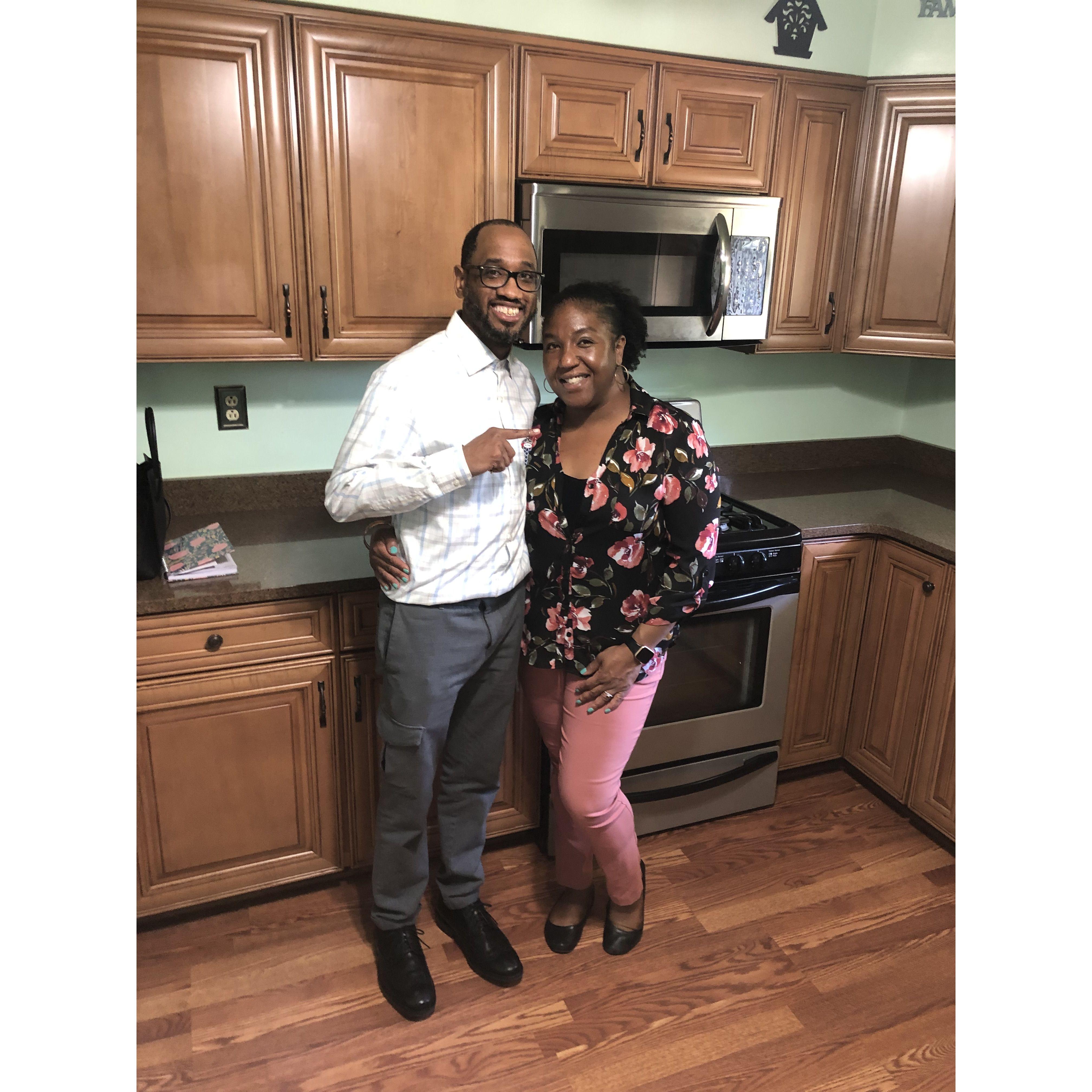 WE GOT KEYS!!! First picture as new homeowners.