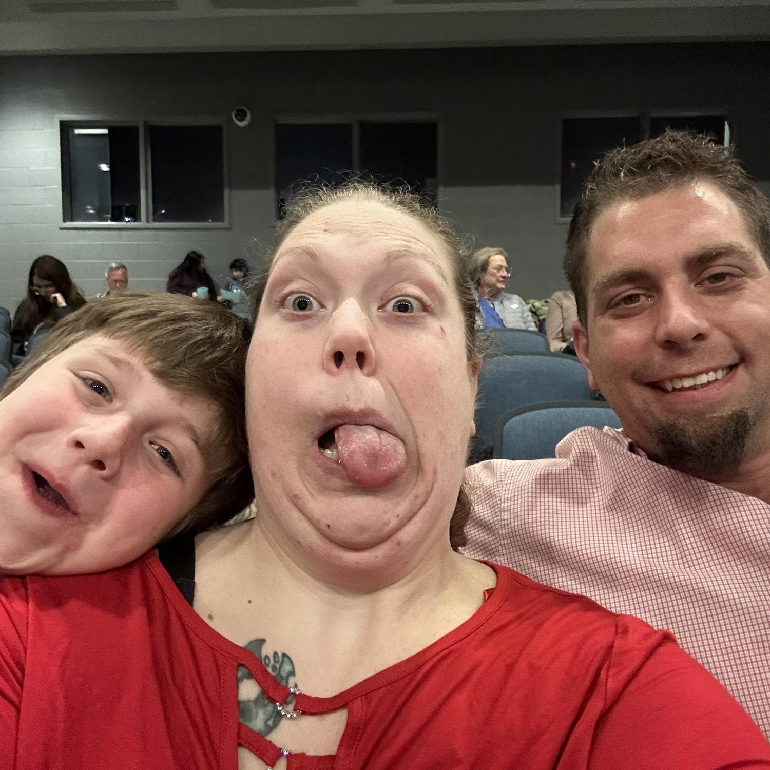 Me, Gunner, and my brother Josh at Chloe's awards ceremony