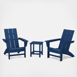 Modern 3-Piece Outdoor Adirondack Set