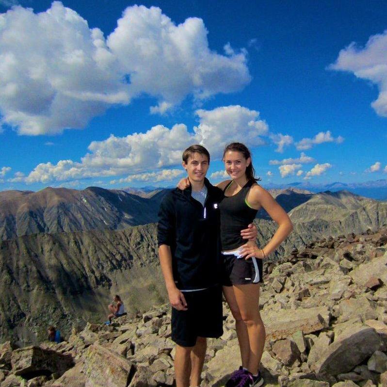 July 2012: At the summit of Quandary Peak (14, 265 feet), right before we learned Chris is prone to altitude sickness