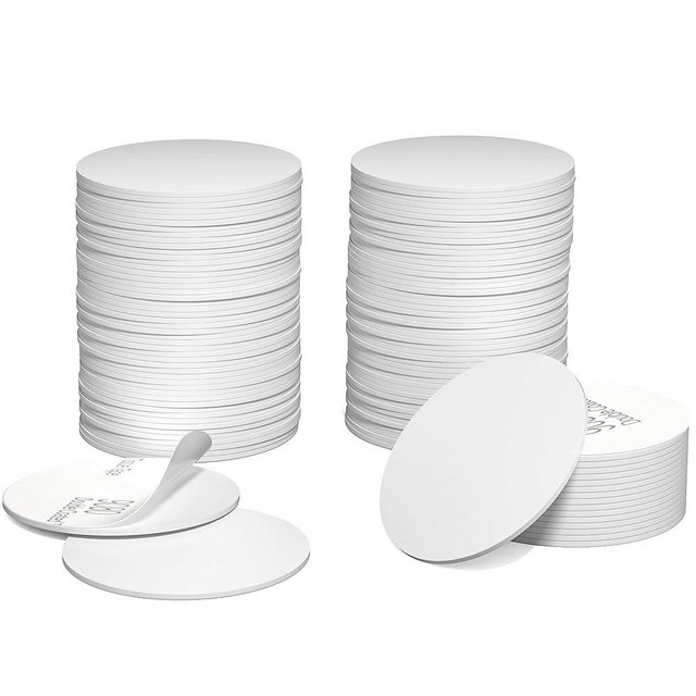 50 Pieces NFC Tags, NTAG215 NFC 215 Tags Blank NFC Coins White NFC Stickers Cards with Adhesive Back, Compatible with TagMo and NFC Enabled Devices