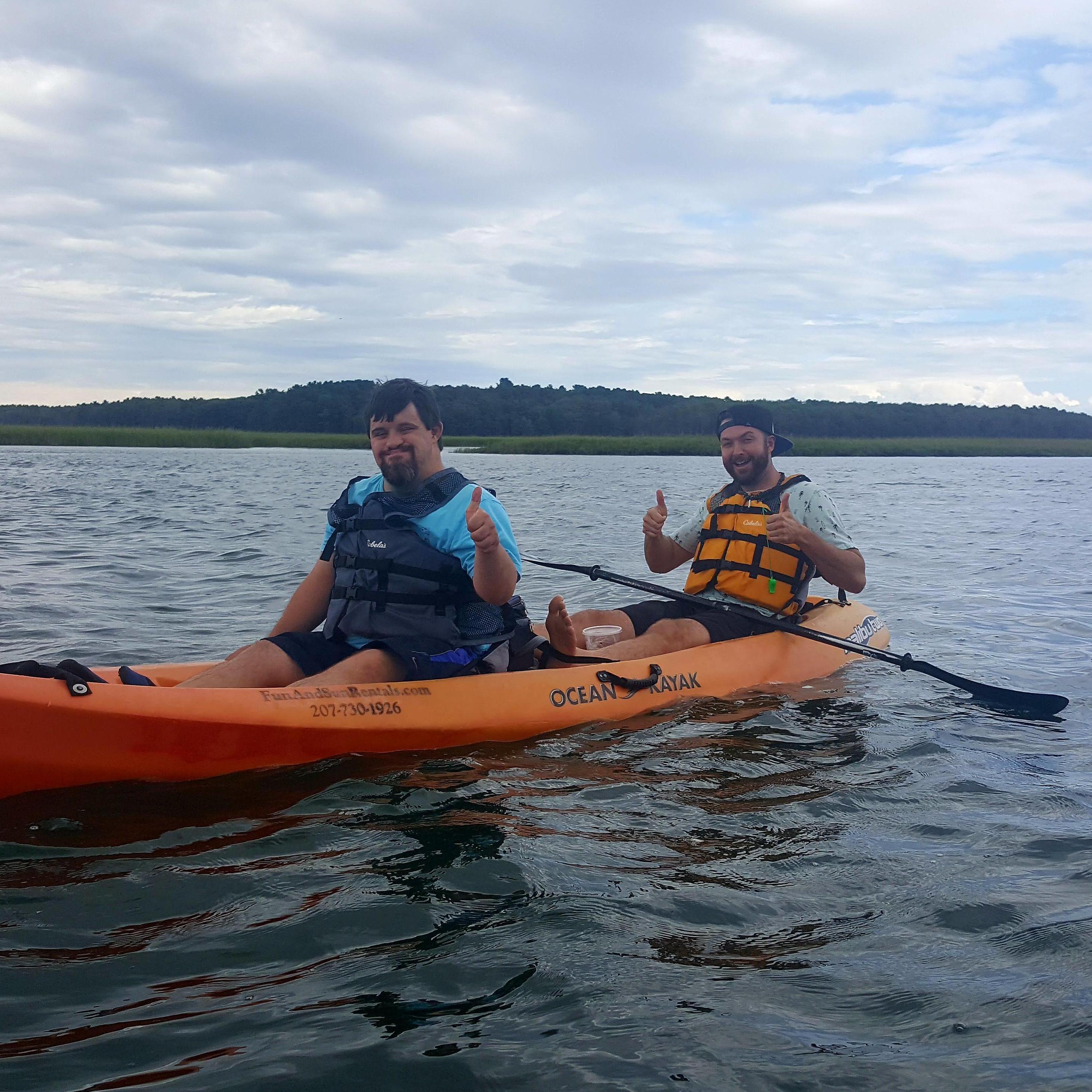 Kayaking with my brother Adam in Portland, Maine 2018