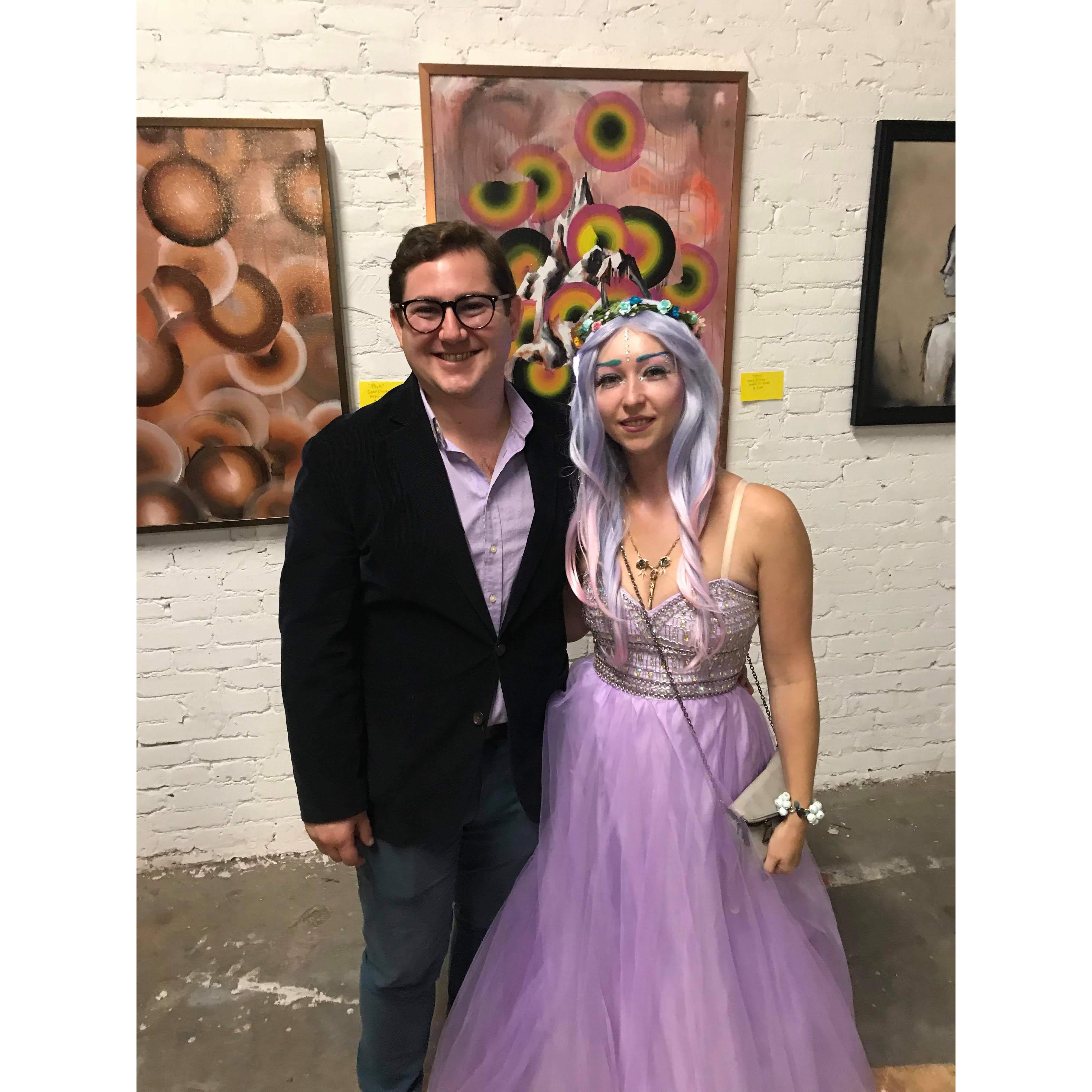 Costume Party with friends, but when we went out that night random people said to us congratulations, thinking we just got married!