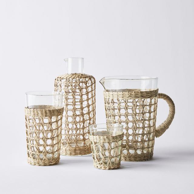 Seagrass Tumblers & Pitcher