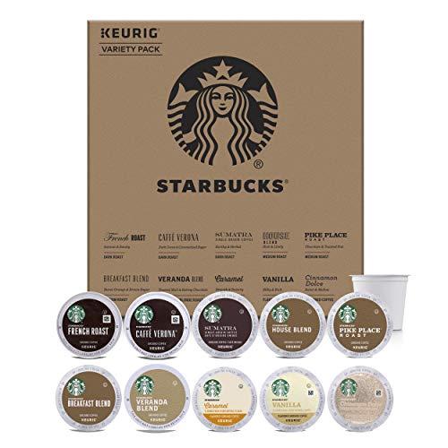 Starbucks Starter Kit K-Cup Variety Pack for Keurig Brewers, 40 K-Cup Pods (10 Roasts With 4 Pods Each)