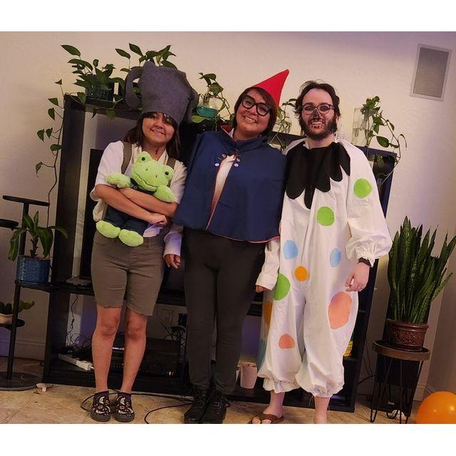 Annual Halloween photo- 2022; Greg, Wirt, and Sara