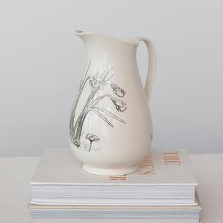 Floral Stoneware Pitcher