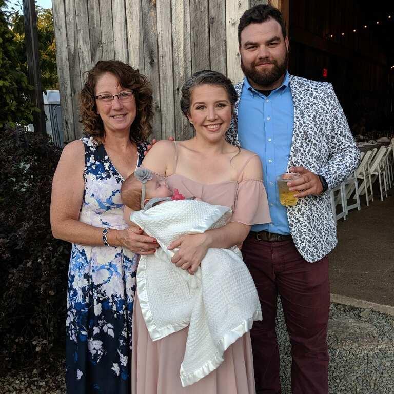 Shauna and Lee's wedding with Valerie and baby Myla