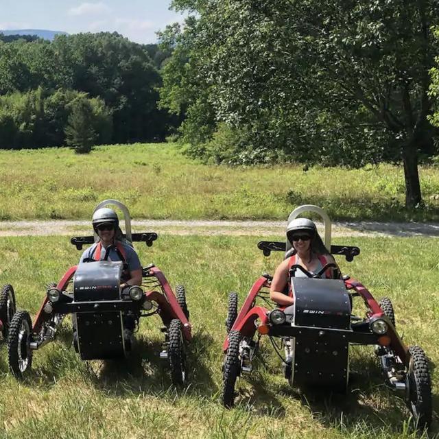 Electric off-road vehicle outing in Chattanooga forest