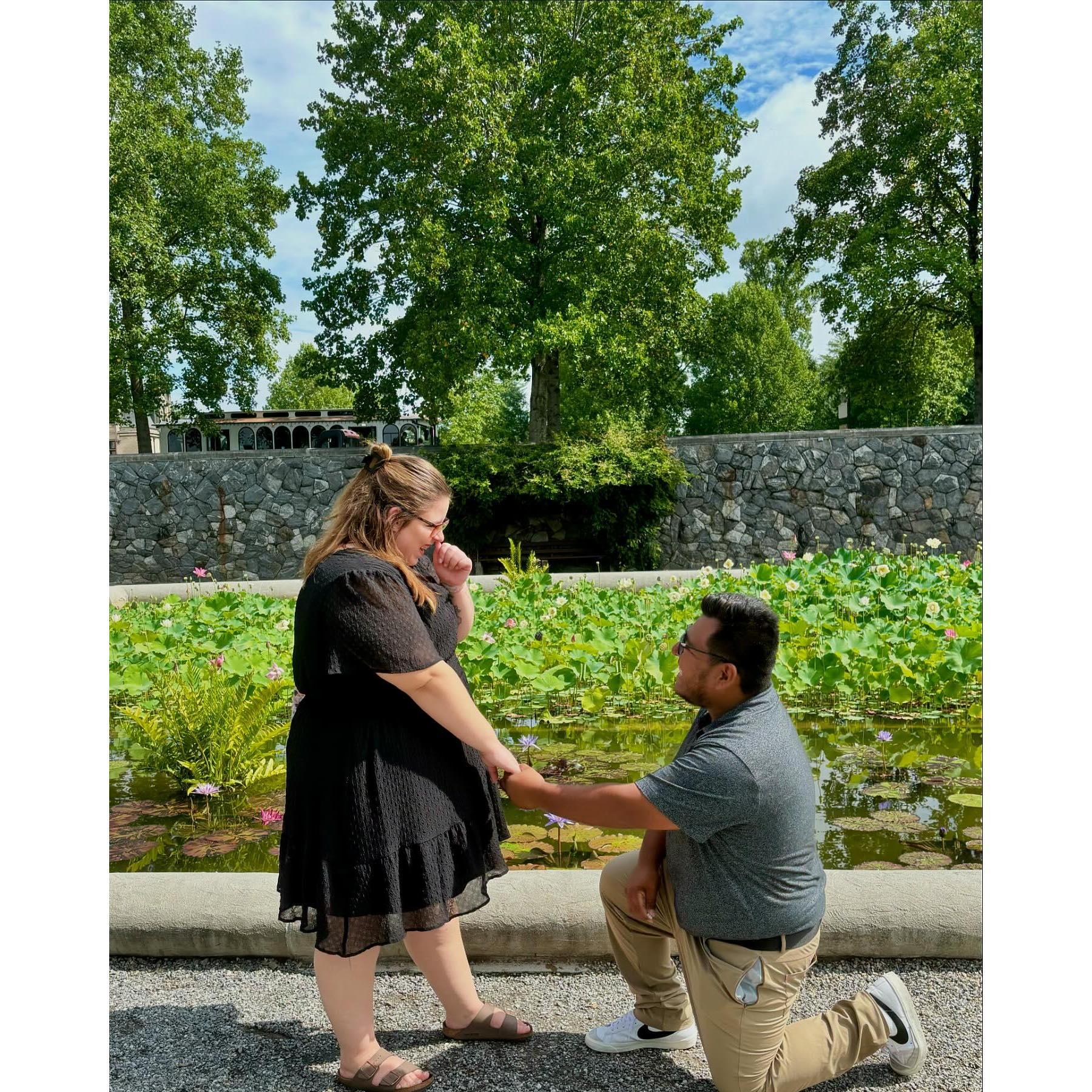 He asked and she said "YES!!!"