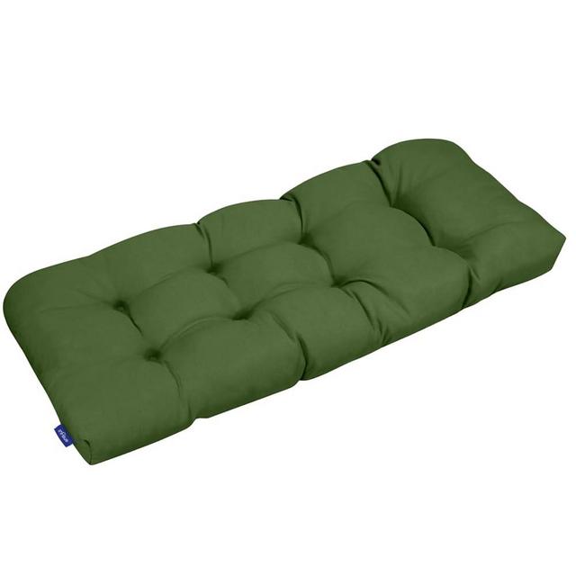 INFBLUE Outdoor Tufted Bench Cushion for Patio Furniture Loveseat Swing Cushions Overstuffed Outdoor Seat Cushions Water Resistance Fade Resistance(44'' x 19'', Moss Green)