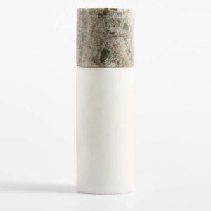 Tuscan Kitchen and White Marble Pepper Mill | Crate & Barrel