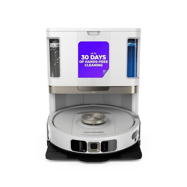 Shark Stratos 2-in-1 Robot Vacuum & Mop with 25+ Hands-Free Features & NeverTouch Self-Cleaning Base, Precision Mapping, Autolift Technology, HEPA Filtration, Edge Detect, AV2700ZE, White