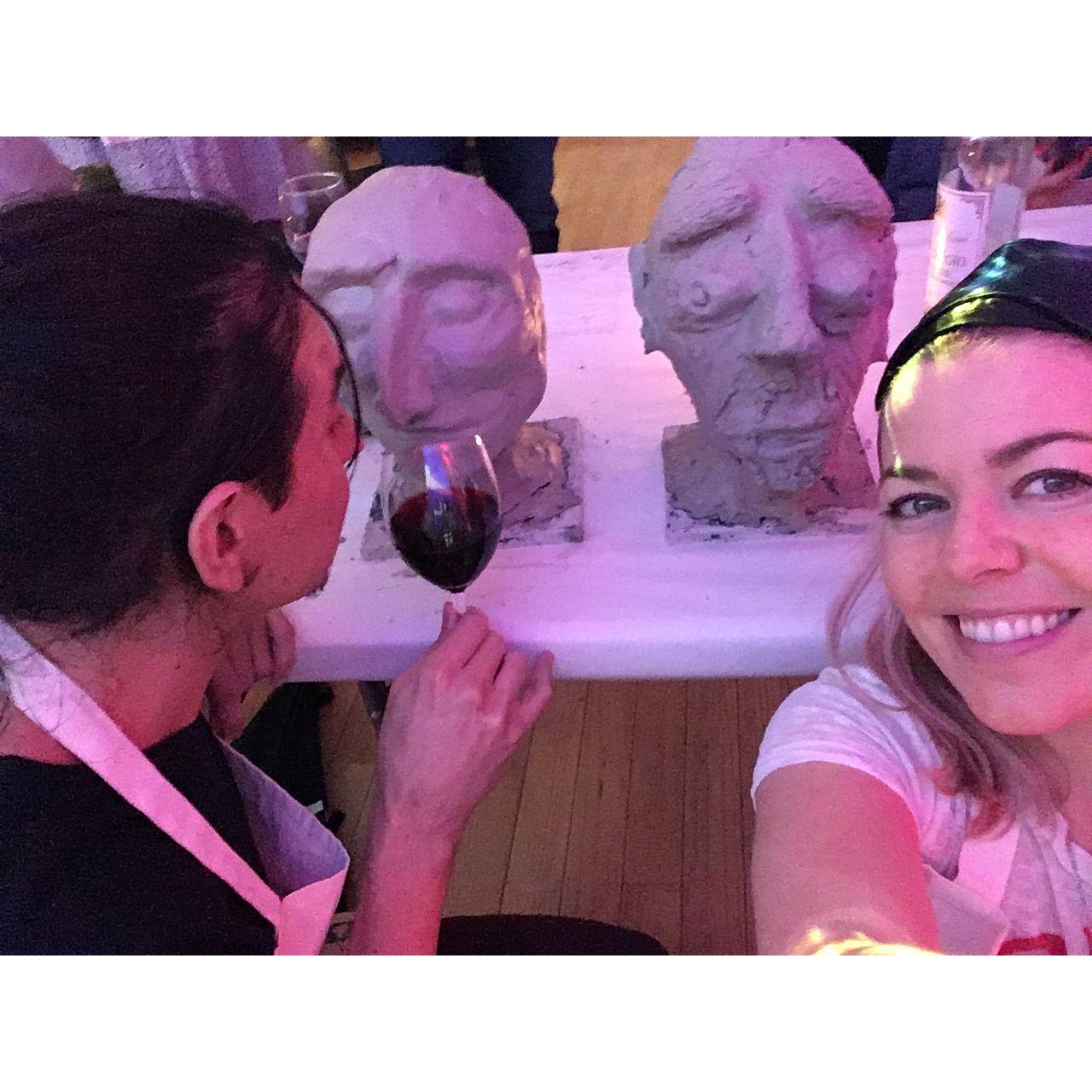 Sculpt and Sip date night in NYC