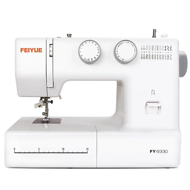 FEIYUE FYe330 Home Sewing Machine with Foot Pedal, Controllable Pedal Speed, 105 Stitch Applications, Powerful Servo Motor, Great for Beginners (White)