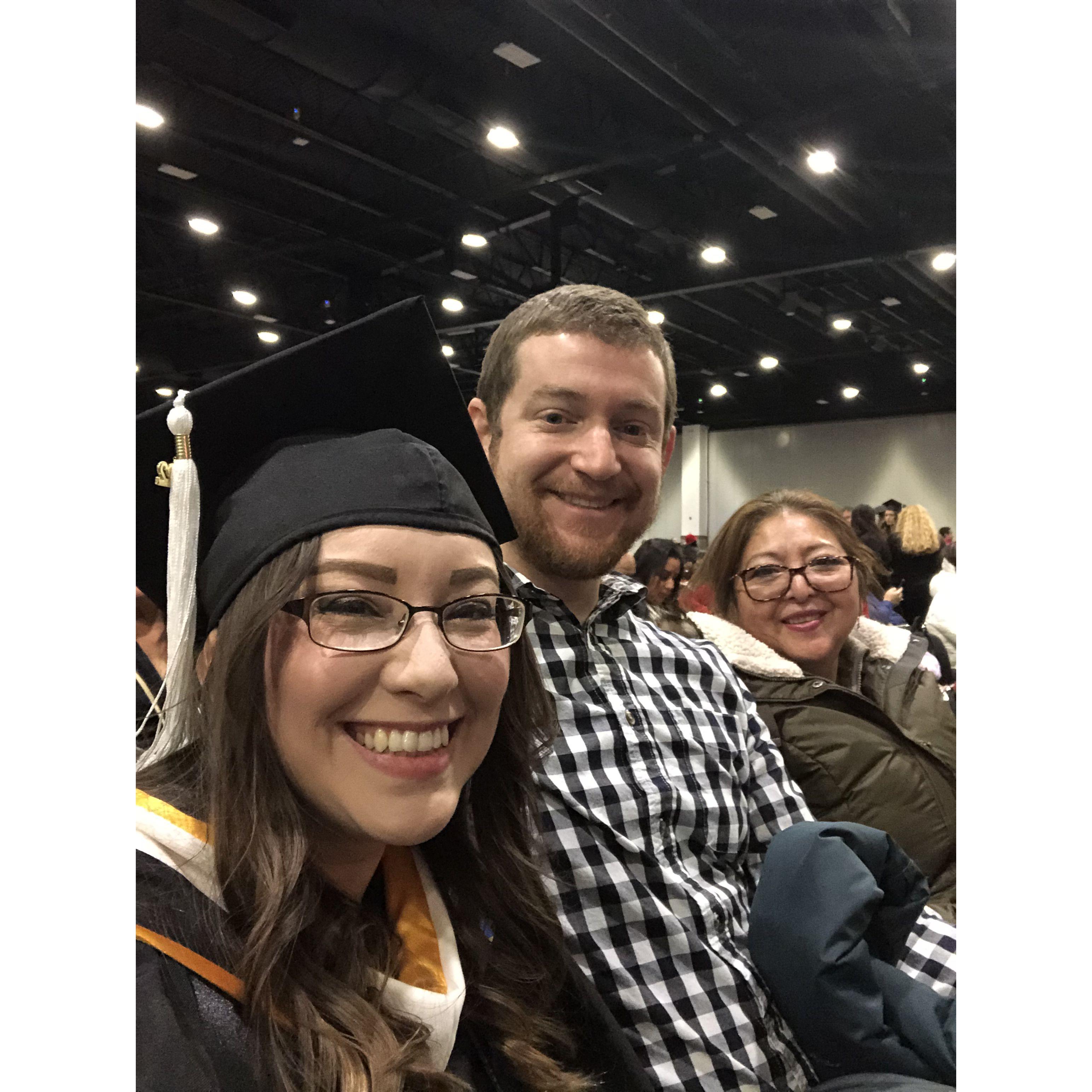 My momma lived with us for a while and was able to watch me graduate!