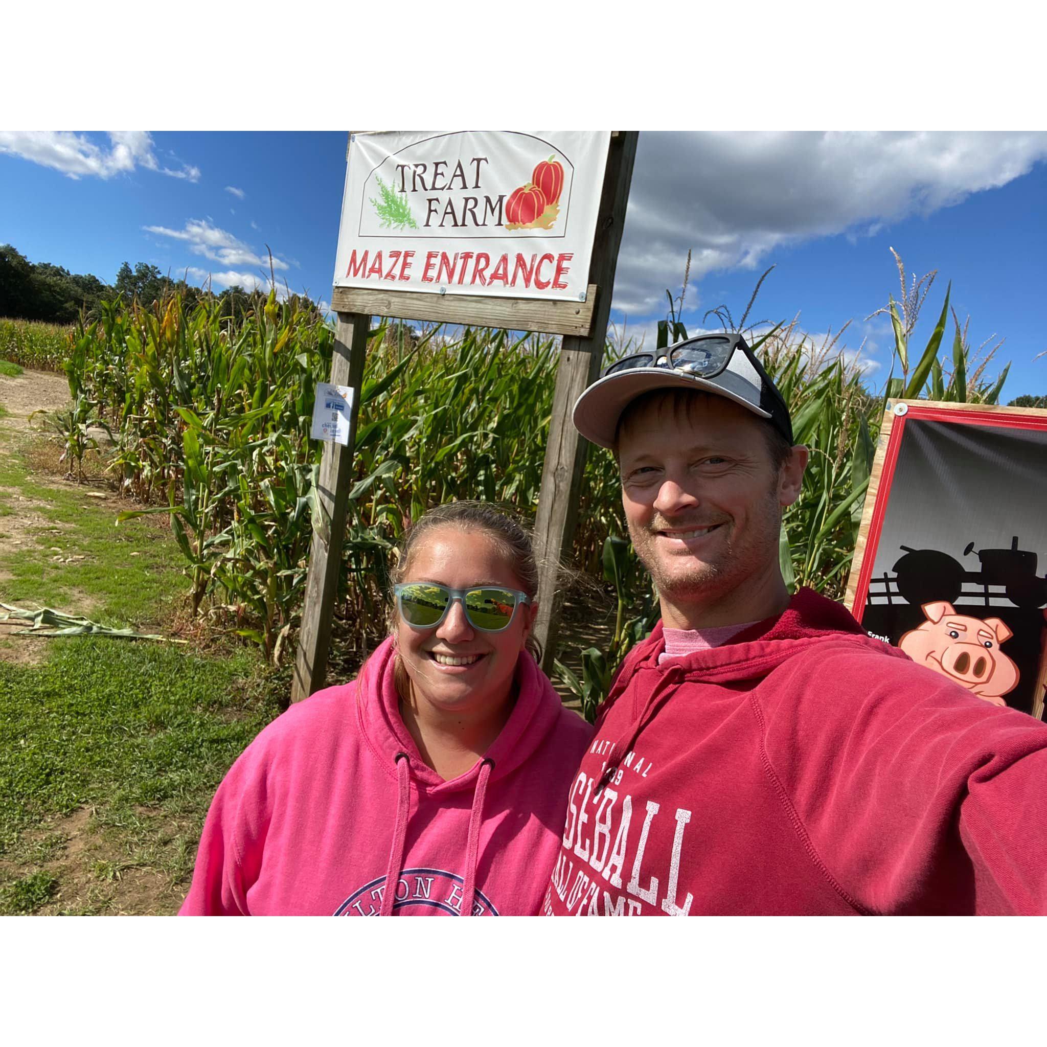 Fall dates always consist of corn mazes