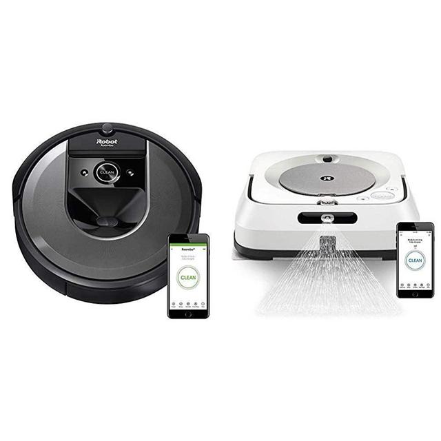 iRobot Roomba i7 (7150) Robot Vacuum with Braava Jet M6 (6110) Ultimate Robot Mop