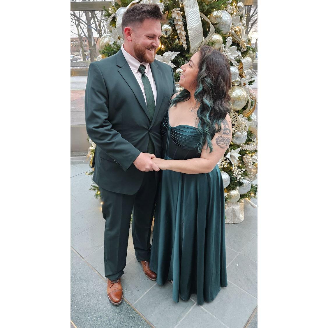 An evening out at a beautiful wedding