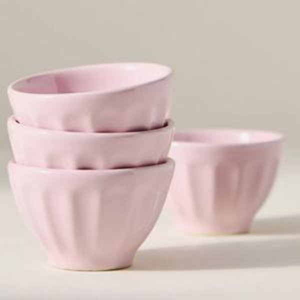 The Latte Stoneware Nut Bowls, Set of 4: Amelie Edition