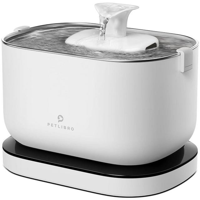 PETLIBRO Cat Water Fountain, Cordless Pet Water Fountain Battery Operated, 2.5L/84oz Dockstream Water Fountain for Cats Indoor, Cat Fountain with Stainless Steel Tray, Ultra-Quiet Dog Water Fountain