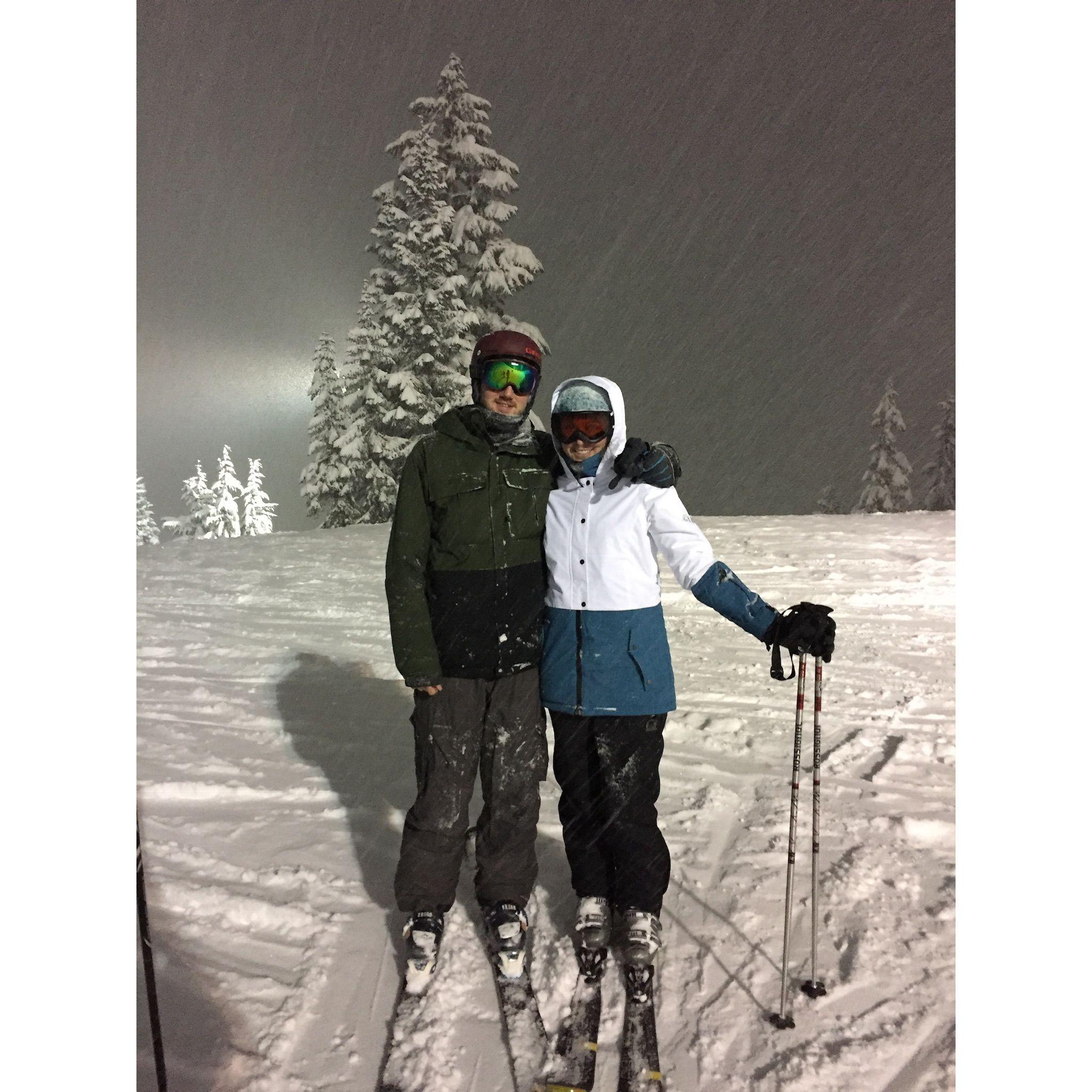 One of our first ski adventures together. TJ was a seasoned pro and Casey was trying to figure it back out after a 10 year hiatus.