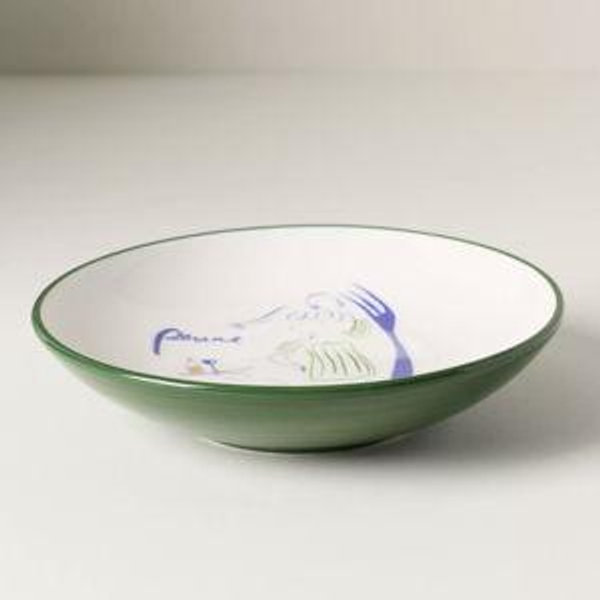 Das Rotes Rabbit Italian Earthenware Pasta Bowl - Green