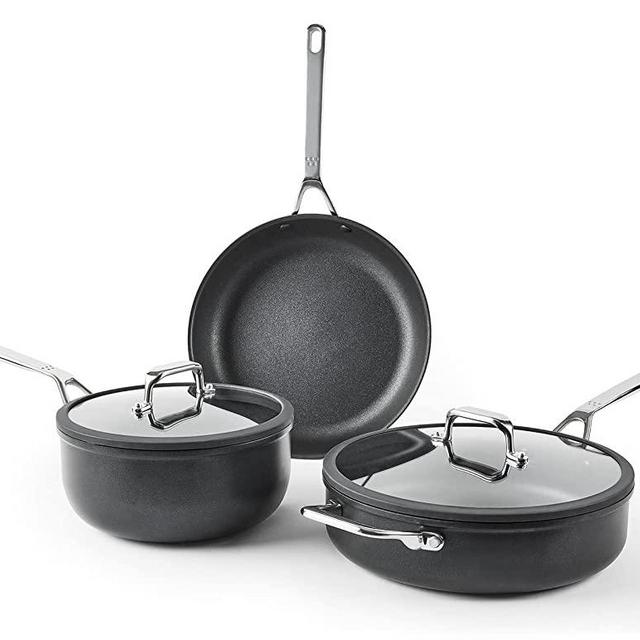 Misen Nonstick Pots and Pans Set - Nonstick Cookware Sets - 5 Piece Starter Kitchen Cookware Set