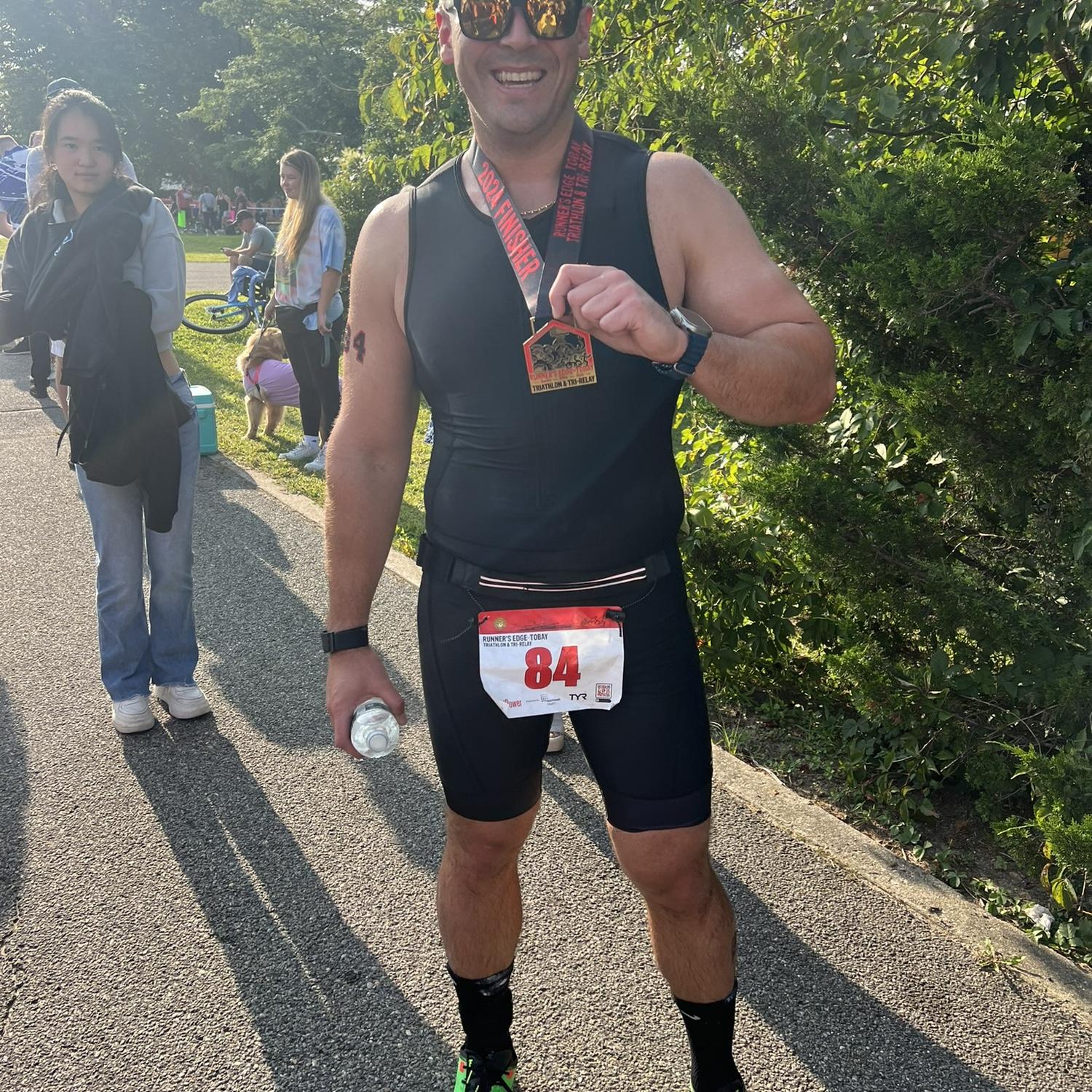 Joe’s first triathlon.