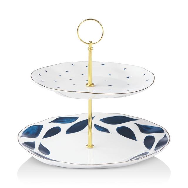 Lenox Blue Bay 2-Tier Dessert Server