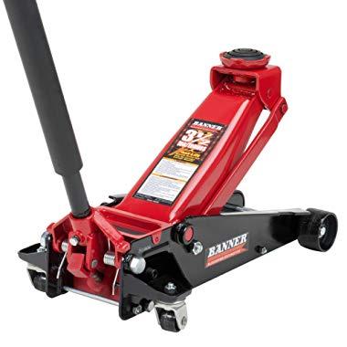 Blackhawk B6350 Black/Red Fast Lift Service Jack - 3.5 Ton Capacity