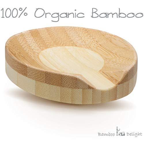 New Item! | Premium Bamboo Spoon Rest | 100% Organic Bamboo Wooden Holder for Spoons, Spatulas, Ladles, Teaspoons and Other Kitchen Cooking Utensils | 100% Food Safe & Premium Quality | Bamboo Delight