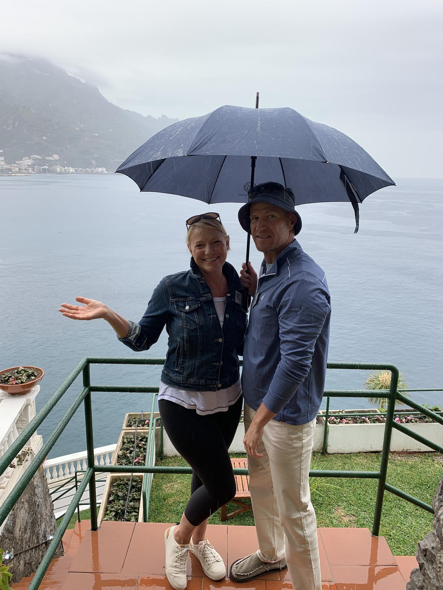 Rain in Ravello, Italy didn't slow us down. May 2019