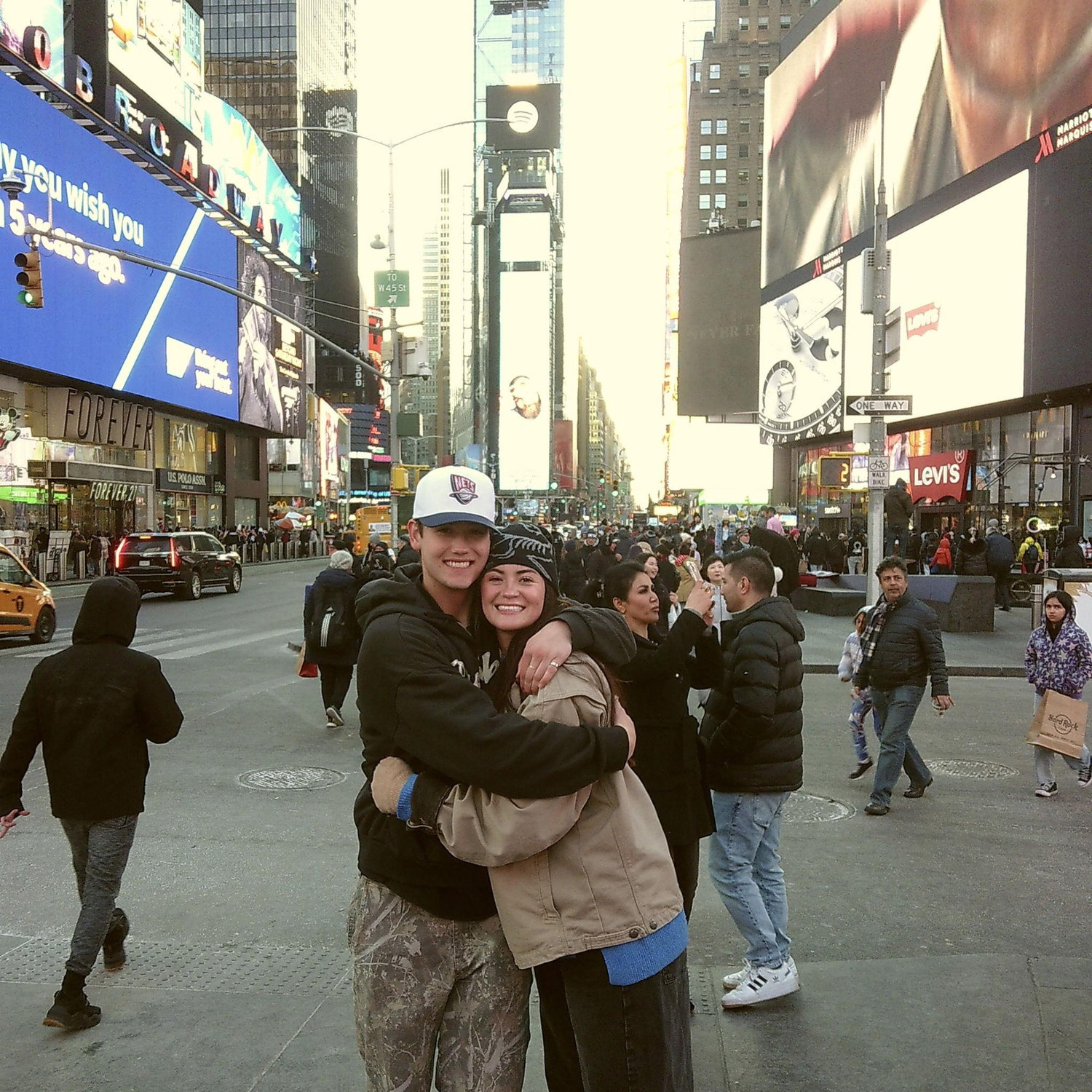 Our 2nd time together in NYC at times square.