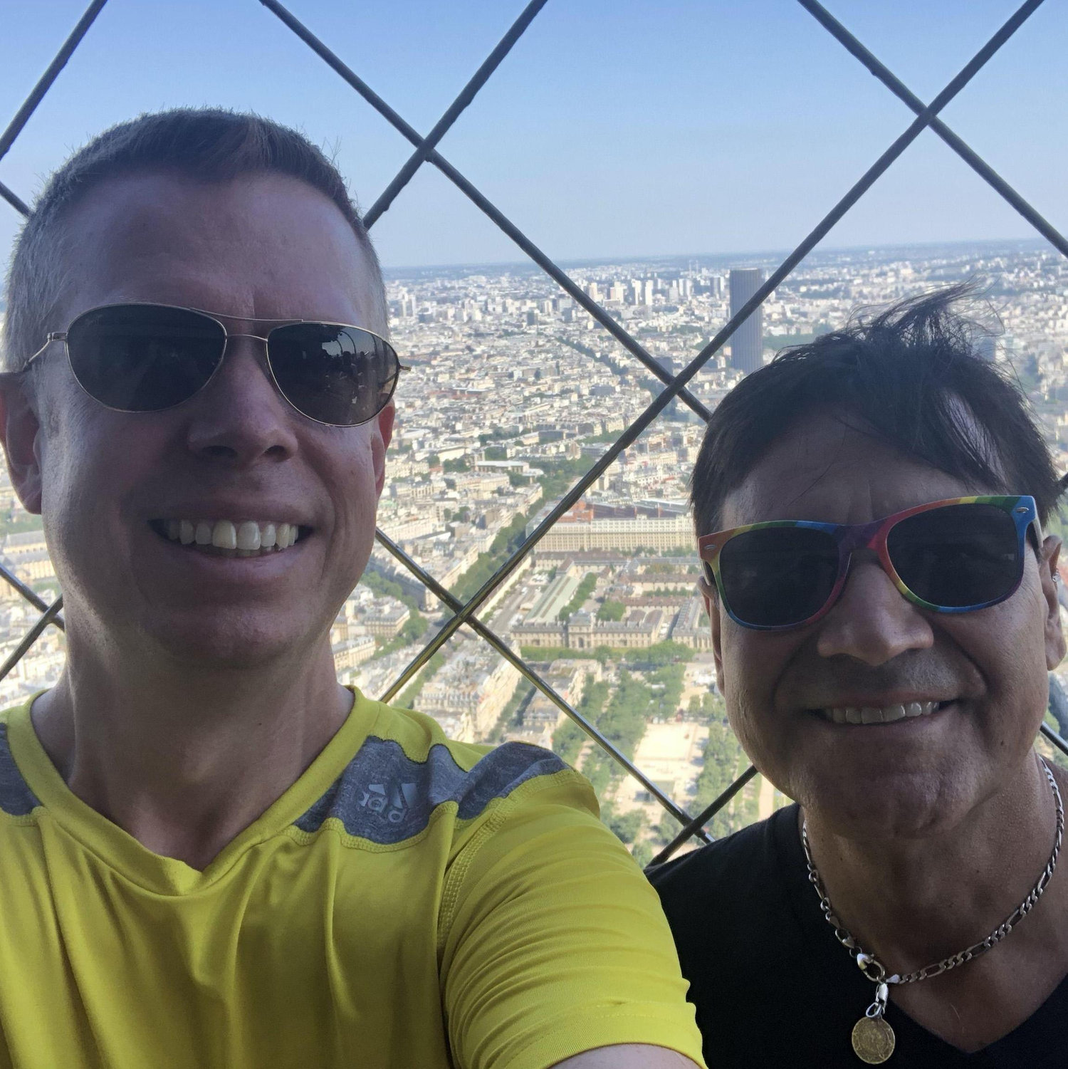 At the top of the Eiffel Tower