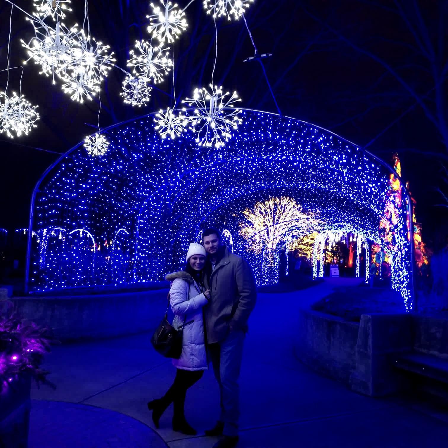 Newfields museum Winter Lights