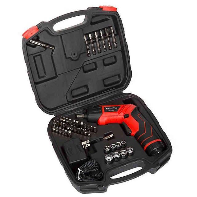 45-Piece 3.6 Volt LED Recharge Cordless Screwdriver Set