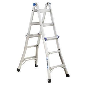 14 ft. Reach Aluminum Telescoping Multi-Position Ladder with 300 lb. Load Capacity Type IA Duty Rating