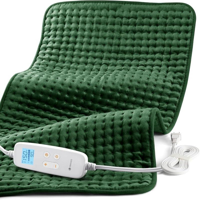 CooCoCo Heating Pad for Back Pain Relief, FSA HSA Eligible Extra Large Heat Pad, Gifts for Dad Mom Women Her Wife Grandma, 17''x 33'' King Size Electric Heated Pad for Period Cramps, ETL Certified
