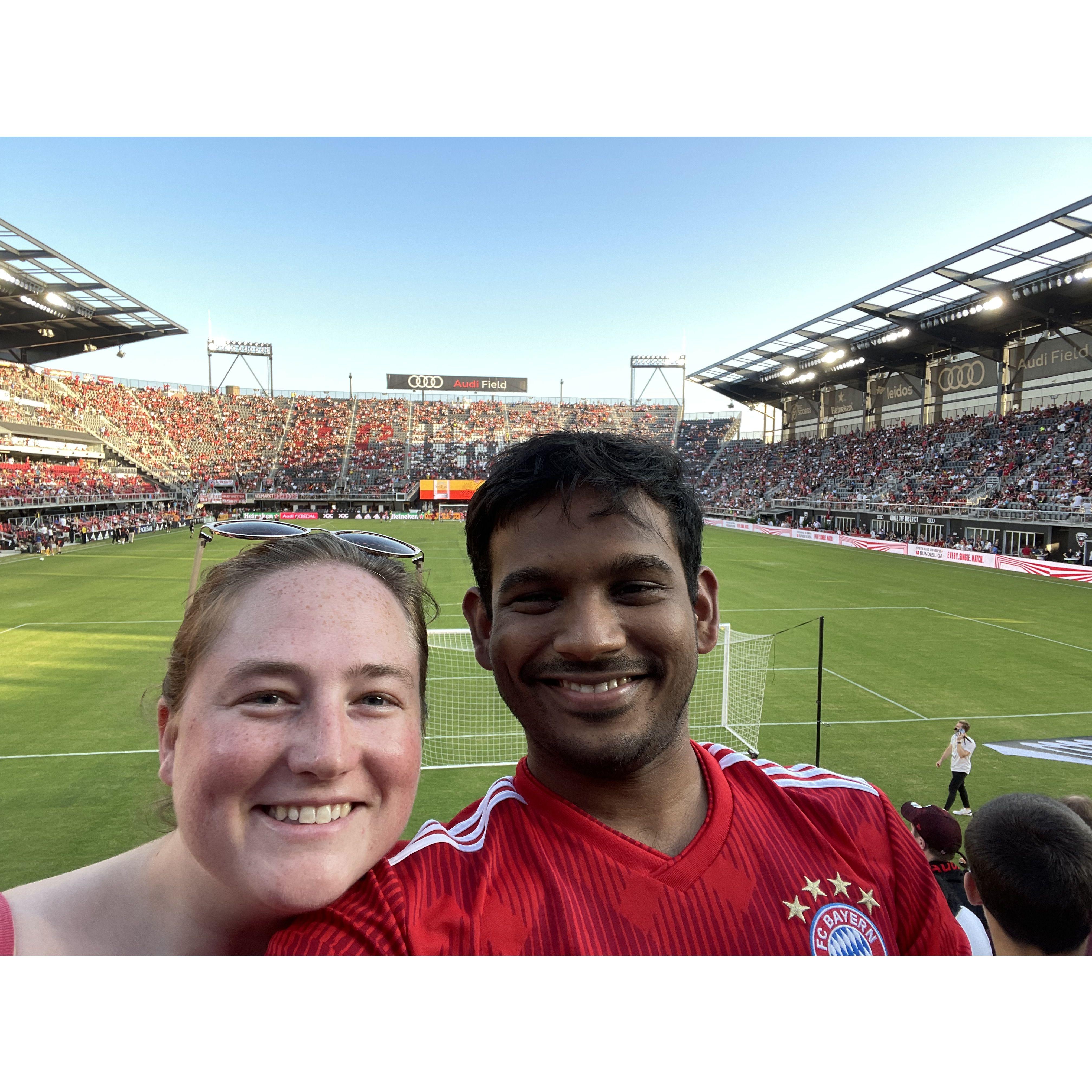 First soccer game to see Nishant's team, Bayern