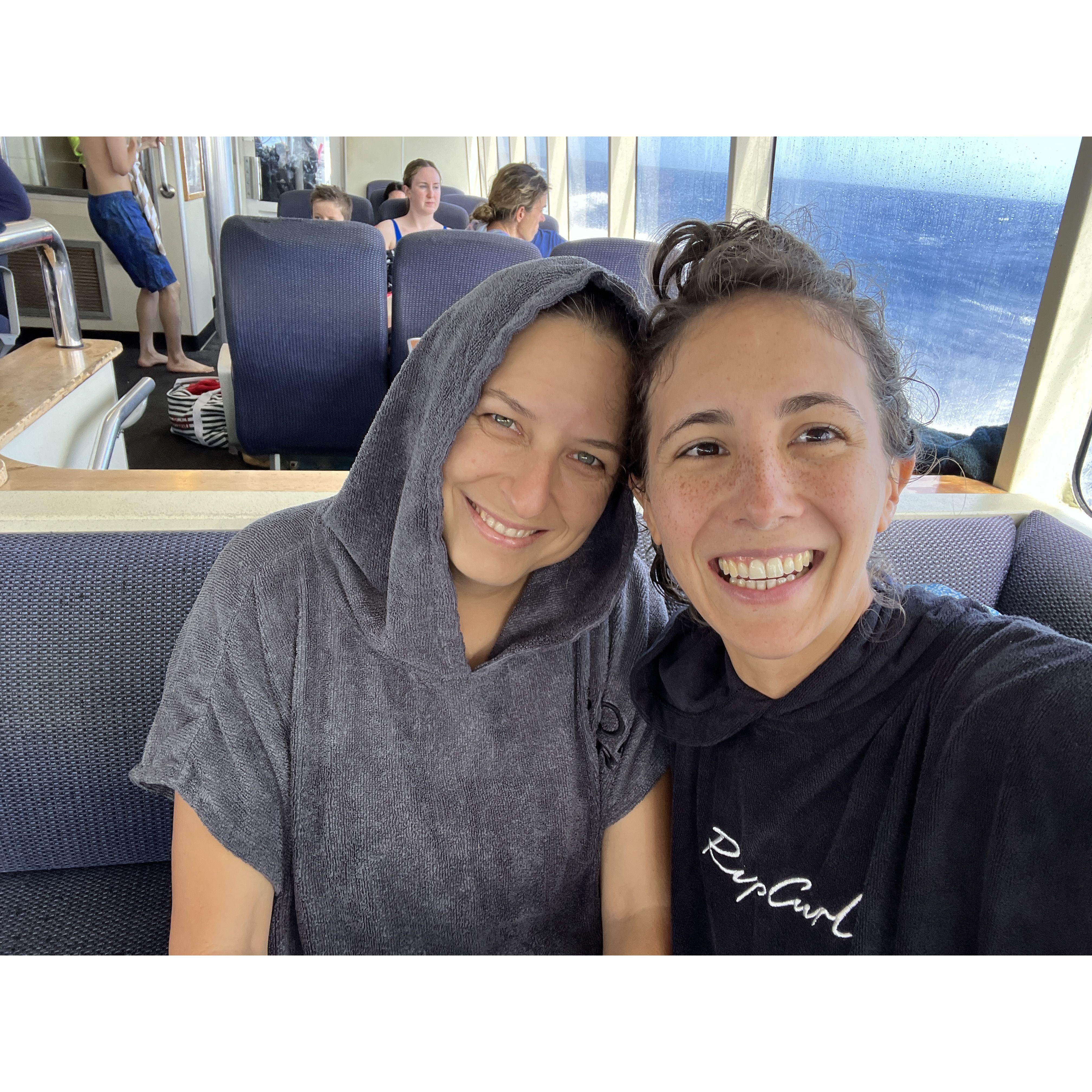 After snorkeling in the Great Barrier Reef!!