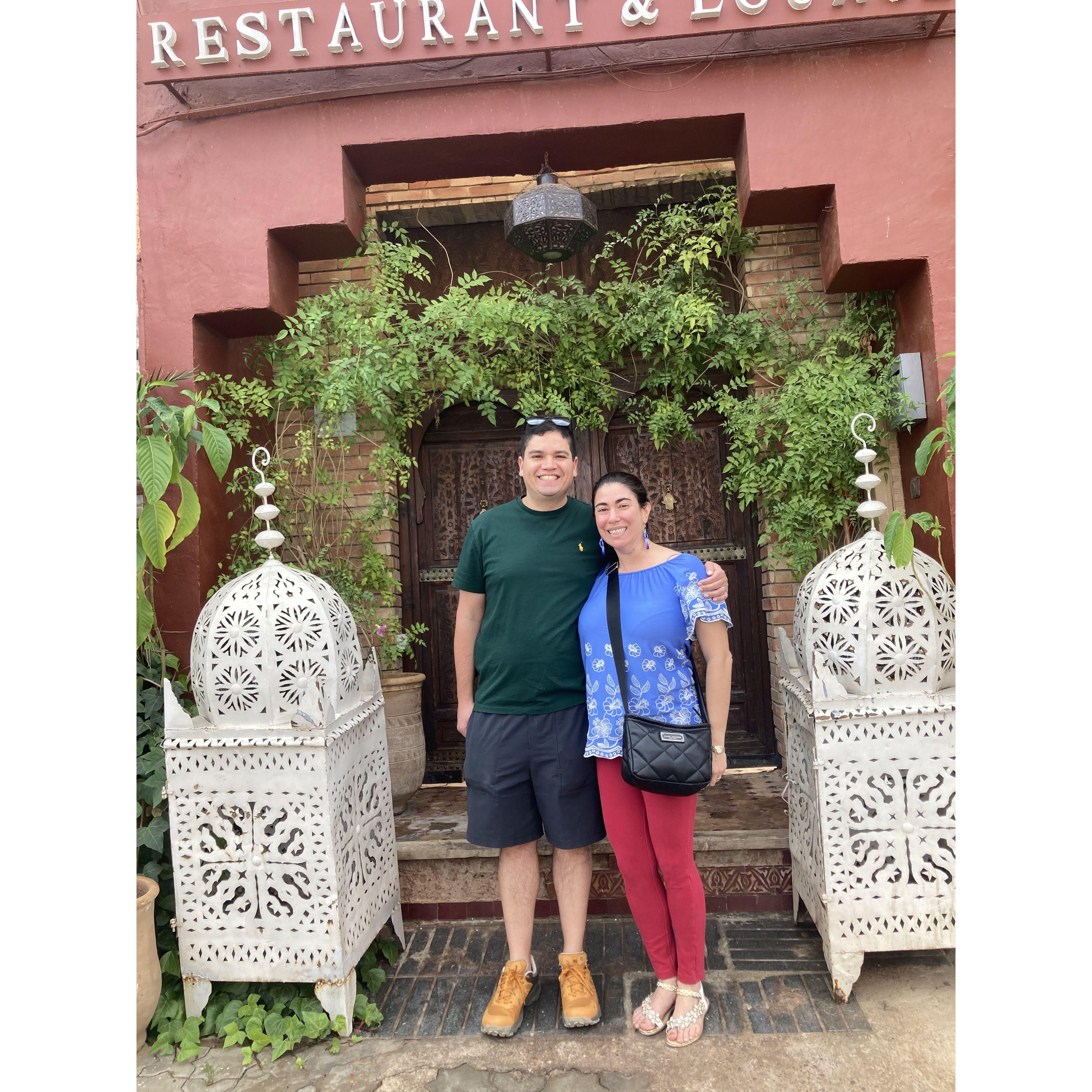 Outside of a beautiful restaurant in Ouarzazate, Morocco, October 2024