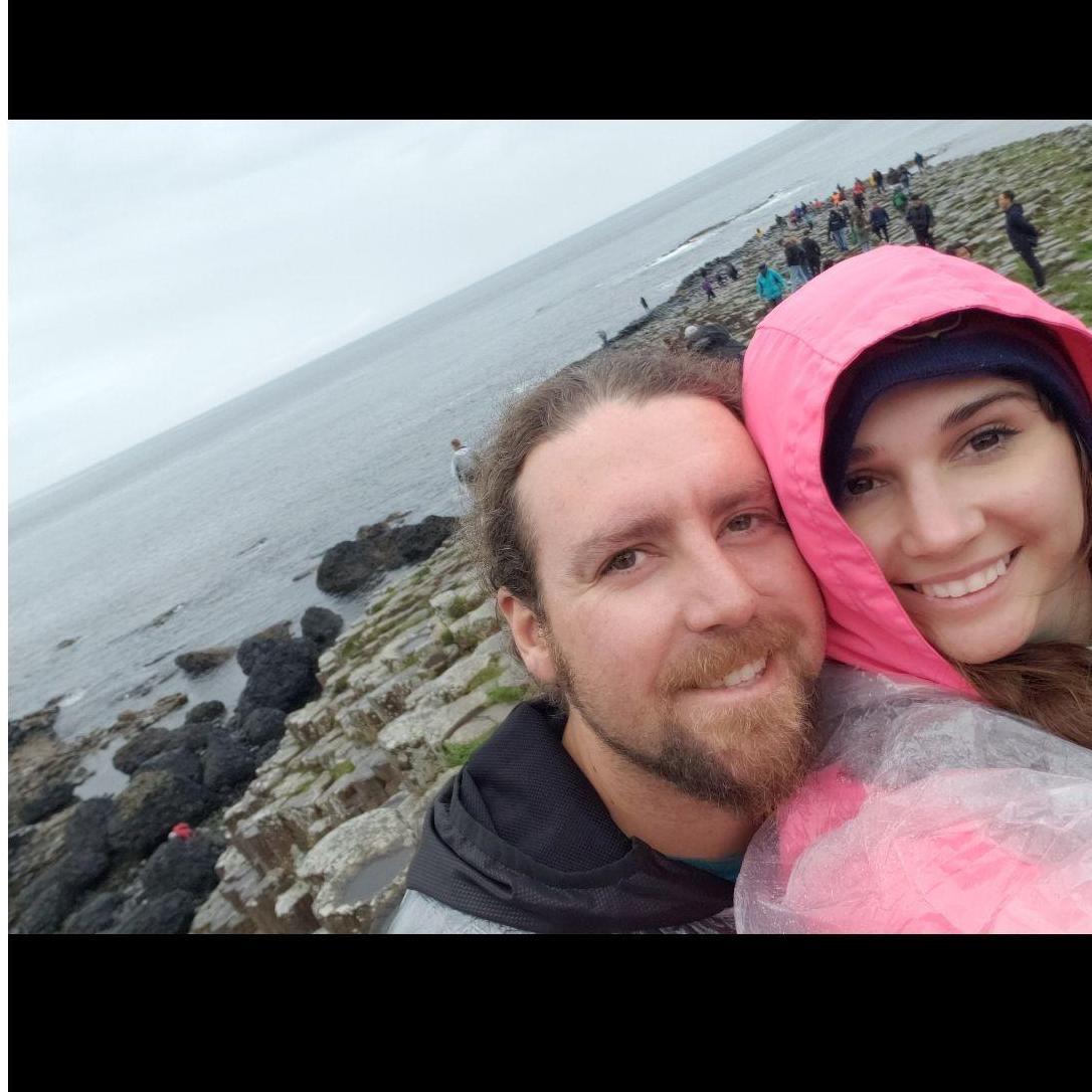 We traveled to Europe, came back and still loved each other. Giants Causeway N. Ireland.