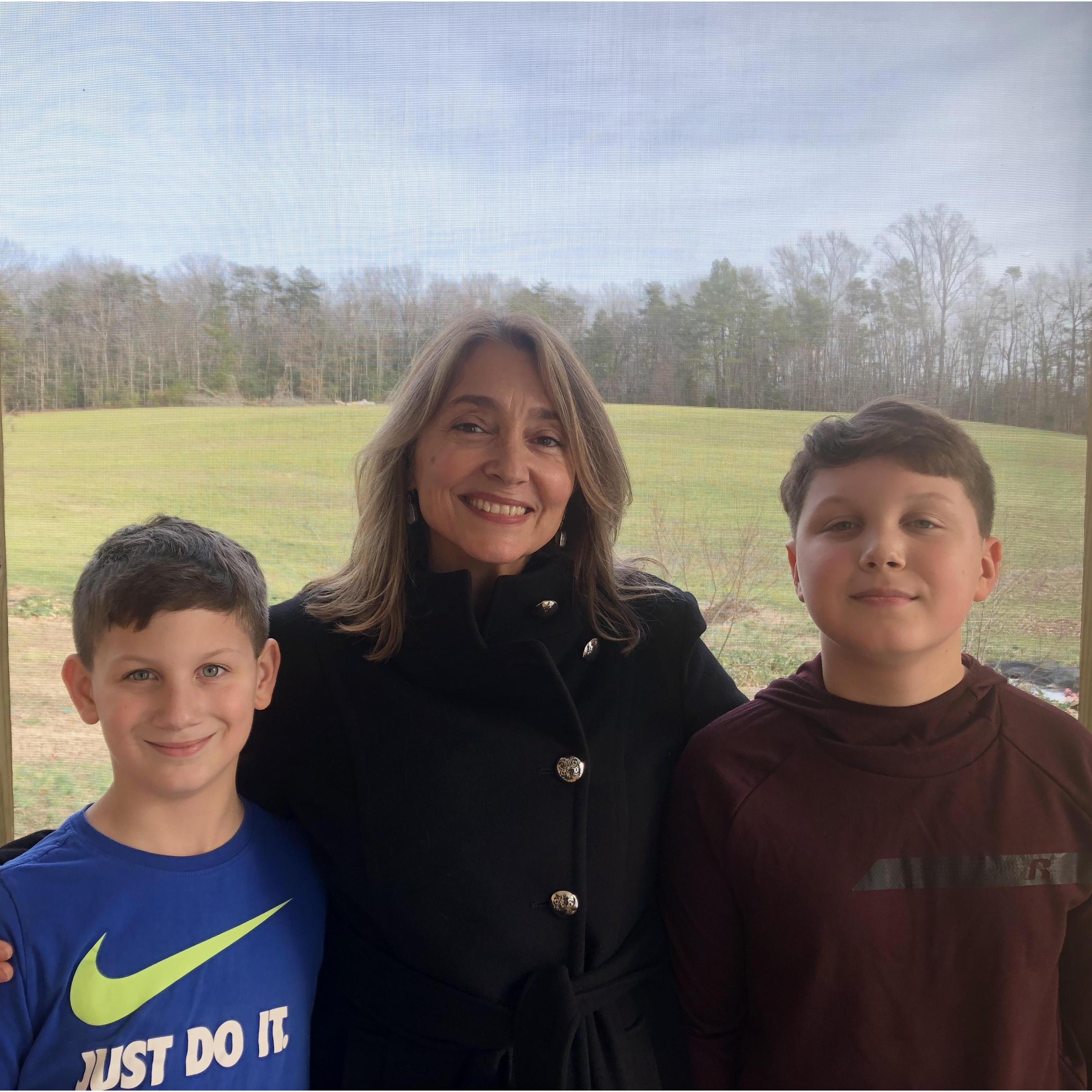 Aunt Lynn with Parker and Rex