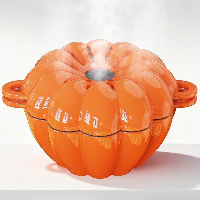 Pumpkin Wood Stove Steamer, Cast Iron Fireplace Humidifier, 2.4 Quart Capacity, Wood Stove and Fireplace Accessories for Decoration