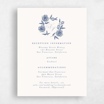 Dark Cobalt, Blue Wedding Enclosure - Pivoine