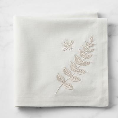 Embroidered Flora Napkins, Set of 4