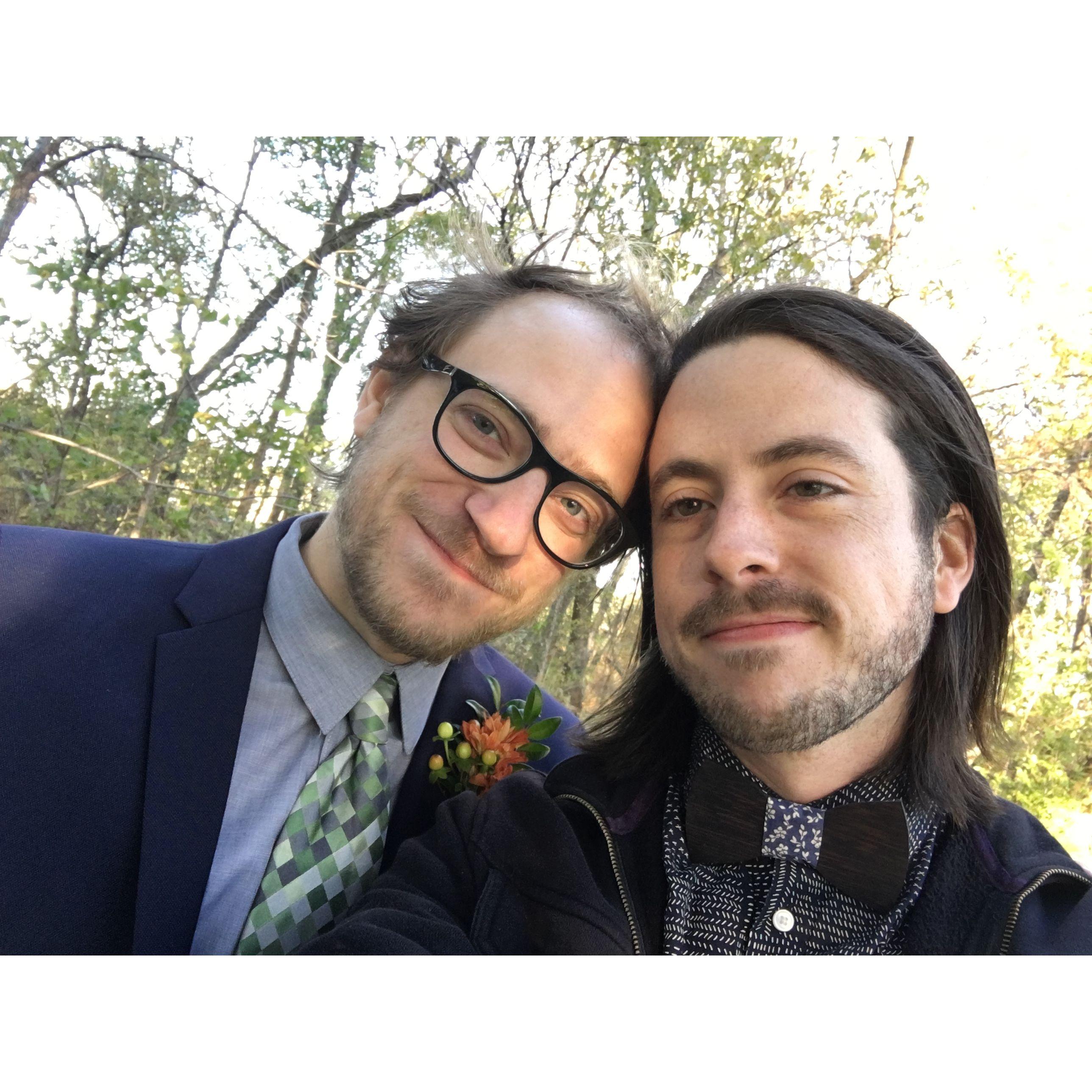 Together at Michael and Kieran's wedding.